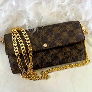 Louis Vuitton Damier Porte Feuille Sarah Long Bifold Wallet converted